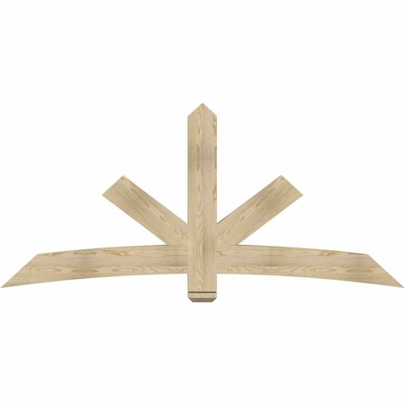 Ekena Millwork Alberta Rough Sawn Timber Gable Bracket, Douglas Fir, 84"W x 38"H x 4"D x 6"F, 11/12 Pitch GBW084X38X0406ALB00RDF